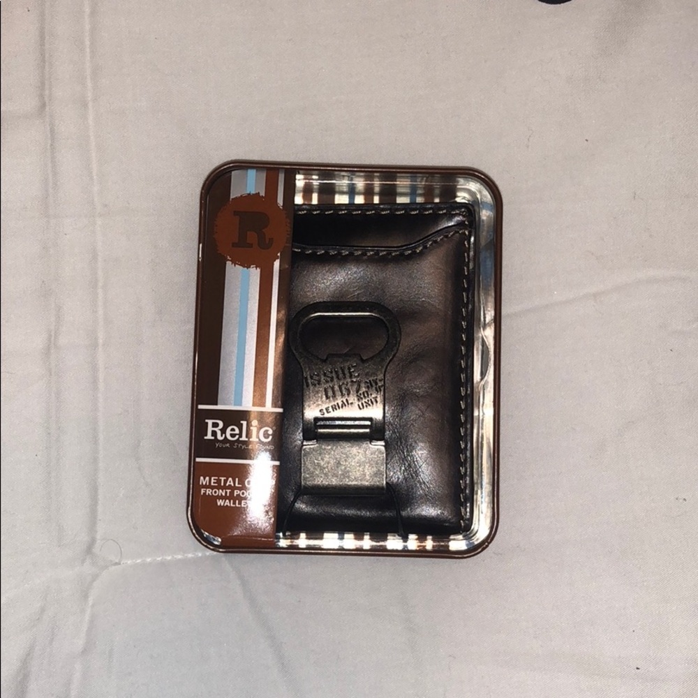 Relic metal clip front pocket wallet